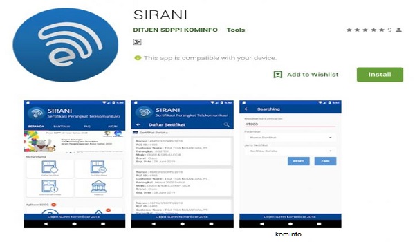 SIRANI, Cara Mudah Ketahui Perangkat Telekomunikasi Tersertifikasi